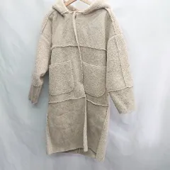 ◇ ⊇ La-gemme ラジェム 長袖 ボアコート サイズF ベージュ系 レディース E  【1503060013014】