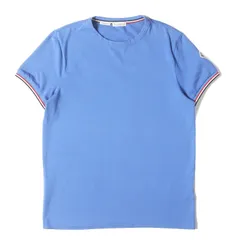 MONCLER モンクレール Tシャツ サイズ:S / 21年 スリムフィット ストレッチ Tシャツ (MAGLIA T-SHIRT) / ライトブルー / トップス カットソー 半袖【メンズ】【中古】