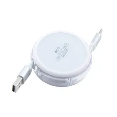 【新品】 ナカバヤシ からみにくいコードリール USB-A - C ホワイト SRC-01ACW