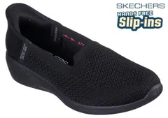 スケッチャーズ 158873 SKECHERS Slip-ins ARYA-SWEET VOICE ハンズフリー スリップインズ レディーススニーカー スリッポンスニーカー スリッポンシューズ 立ったまま履ける靴 アリア スイートボイス 靴 BBK ブラック