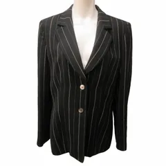 ☆ イタリア製 GIANFRANCO FERRE STUDIO 0001 ジャンフランコ・フェレ テーラードジャケット アウター ブラック  サイズUSA2 レディース 0.5kg - メルカリ