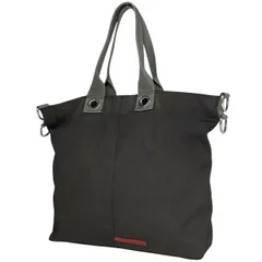 プラダ PRADA ロゴ トートバッグ ハンドバッグ トートバッグ ナイロン ブラック グリーンベージュ レディース 【中古】