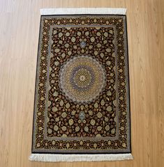 213cm x 147cm ペルシャ絨毯 カシャーン産 - メルカリ