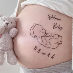 シンプル赤ちゃん マタニティシール マタニティペイントシール マタニティフォト