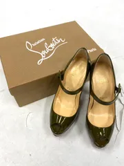 Christian Louboutin クリスチャン ルブタン  オープントゥ ハイヒール エナメル 厚底 サンダル 箱付き zz032901