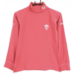 【美品】ゾーイ 長袖タートルネックシャツ ピンク ロゴ刺しゅう レディース 38(M) ゴルフウェア ZOY