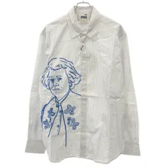mii collection ミーコレクション 25AW SHIRT IRFAN エンブロイダリーストライプシャツ 23M howaito S