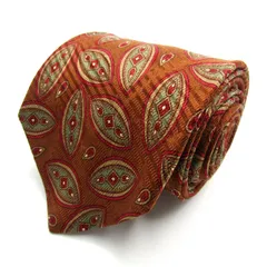 クリスチャンディオール ブランド ネクタイ 総柄 ペイズリー 小紋柄 シルク PO メンズ ブラウン Christian Dior 【中古】