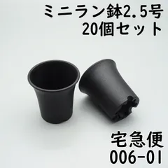【006-01 プラ鉢 プラスティック鉢 - 新品】ミニラン鉢2.5号×20個 ※宅急便のサムネイル
