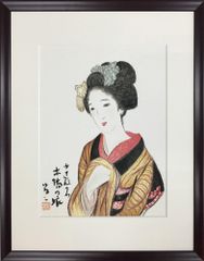 西田辰也 うたてし 日本画 美人画 真作肉筆 - メルカリ