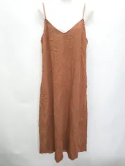 ◇ MOUSSY マウジー コーデュロイ 膝下丈 キャミソールワンピース サイズＦ ブラウン レディース P  【1407100028771】