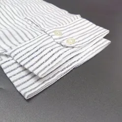 ◇ ⊂◎●未使用● SM2 サマンサ モスモス ストライプ柄 長袖 ブラウス サイズF ホワイト系 レディース E  【1503060048146】