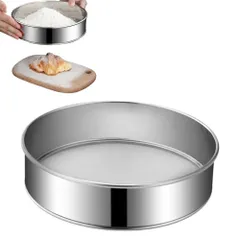 Asdays 粉ふるい 裏ごし器 裏漉し器 ステンレス製 細かいメッシュ こし器 キッチン用品 (40メッシュ（粗め）, 直径20cm) [40メッシュ（粗め）] [直径20cm]のサムネイル