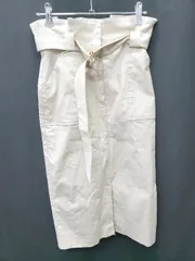 ◇ ◎ ⊂ BABYLONE バビロン 膝下丈 タイト スカート サイズ36 ライトベージュ レディース P  【1410160017852】