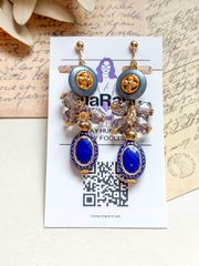 588≫レトロボタンのイヤリング　ピアス