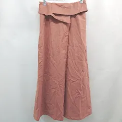 ◇ Θ 美品 コムサイズム リラックス感 ロング丈 麻調ストレッチ巻き風スカート スカート サイズ7 ブラウン系 レディース E  【1507250016212】