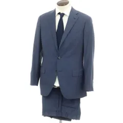【中古】ベルベスト Belvest ウールモヘヤ 3つボタンスーツ ダークブルー【サイズ48】【メンズ】のサムネイル