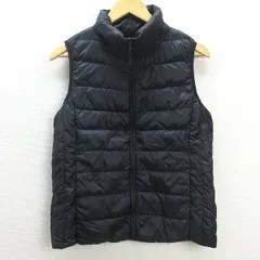 U■ユニクロ/UNIQLO ウルトラライトダウンベスト【L】黒/LADIES/k44【中古】■