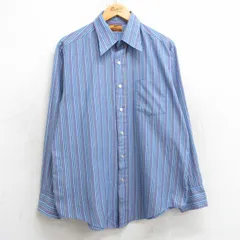 XL/古着 バンヒューセン 長袖 シャツ メンズ 90s 薄紺他 ネイビー ストライプ 25mar04 中古 トップス