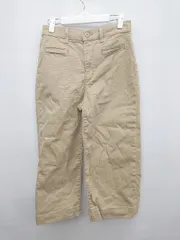 ◇ RIBCAGE WIDE LEG CROPPED PANTS ストレッチ カジュアル ワイドパンツ サイズ27 ベージュ系 レディース P  【1310020008788】