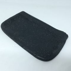D160　印傳屋　がま口　コインケース　小銭入れ　黒　甲州印伝　INDENYA　鹿革　伝統工芸品