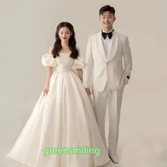 ウェディングドレス ウエディングドレス ロングドレス 二次会 結婚式 前撮り ブライダル 花嫁 オフショルダー パフスリーブ Aラインドレス t07d339