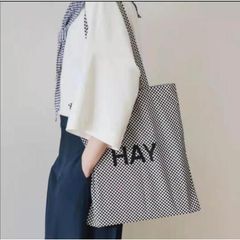 HAY デンマーク トートバッグ ドット チェック エコバッグ ストライプ カバン バッグ BAG ヘイ かばん