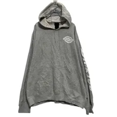 Dickies プリントスウェット パーカー 3XL グレー ディッキーズ プルオーバー 袖プリント ビッグサイズ 古着卸 アメリカ仕入 a701-6103