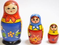 1970年代　ビンテージ　ロシア民芸品　マトリョーシカ人形　味わい深いビンテージ