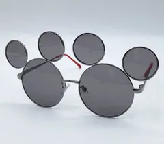 東京 ディズニーリゾート ミッキーサングラス サングラス ミッキー型 ミッキーマウス ブラック レッド 【7189-B】