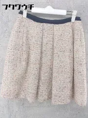 ◇ ADORE アドーア バックジップ 総柄 ミニ プリーツ スカート サイズ36 ベージュ マルチ レディース 【中古】 【1002801170523】のサムネイル