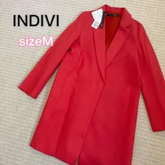 【未使用】INDIVI VAIロングコート スプリングコート 赤 チェスター