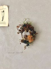 autumn harvest 森が賑わう実りの秋の小さなリース　13〜22cm