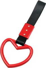 HTharros 互換品吊り革 つり革 形状 車 用 吊り輪 内装 アクセサリー ハート 飾り ドレスアップ 旧車 街道(レッド)