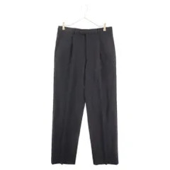 ARMANI COLLEZIONI (アルマーニ コレツィオーニ) 90S 1タック センタープレス テーパード ウールスラックスパンツ ネイビーのサムネイル