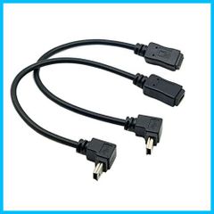【人気商品】5ピンオス - 90度上下向きミニUSB ケーブルcメス延長ケーブル Cablecc 2個。