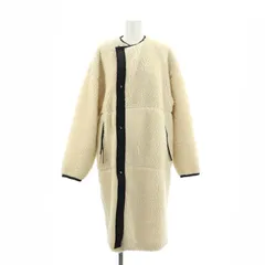 ハイク HYKE FAUX SHEARLING COAT コート ボア ノーカラー アウター 1 白 黒 ホワイト ブラック /DF ■OSのサムネイル