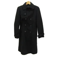 コムサ・デ・モード トレンチコート アウター ウールコート カシミヤ混 レディース 11サイズ ブラック COMME CA DU MODE 【中古】