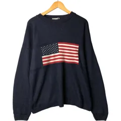 古着 90年代 ニューエラ NEW ERA 星条旗柄 アクリルニットセーター USA製 メンズXL相当 ヴィンテージ/eaa410901のサムネイル