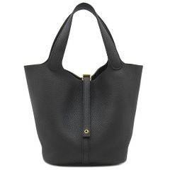 エルメス HERMES ハンドバッグ ピコタンロックMM  トリヨンクレマンス ブラック ゴールド金具 新品 未使用 黒  W刻印（2024年製） 【箱】【中古】
