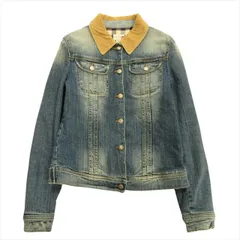 保障できる 美品 アルマーニ ジーンズ ARMANI JEANS リップ プリント デニム ジャケット・アウター