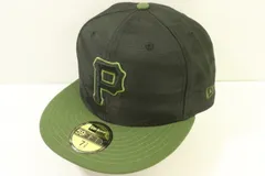 【中古】 NEW ERA メンズキャップ 7 MLB Pirates P ロゴ 59Fifty NEW ERA 7 8.3 黒 ブラック カーキ 迷彩 カモフラージュ