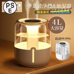 加湿器 大容量 4L スチーム式 超音波式 小型 スチーム加湿器 空気浄化 空焚き防止 上から給水 乾燥対策グッズ 卓上加湿器 LEDライト付き US
