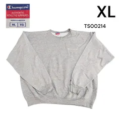 Champion古着刺繍プリントトレーナー XL グレー TS00214