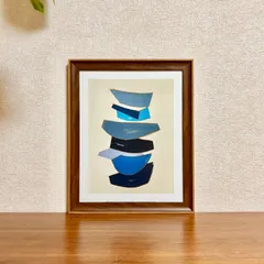 新品☆額縁付アートポスター☆Rob Delamater（ロブ・デラメーター）☆版画☆抽象画☆デザイン☆SEA FORMS V☆546