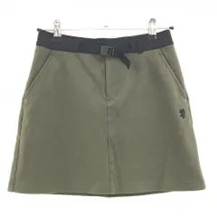 アドミラル スカート カーキ×黒 ロゴ刺しゅう レディース M ゴルフウェア Admiral