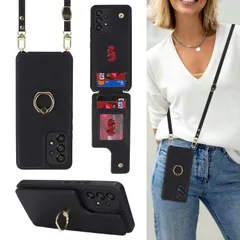 新品 Cavor Galaxy A53 5G SC-53C SCG15対応 ケース 手帳型 Galaxy A53 5G スマホ携帯用 ケース ショルダー クロスボディ 肩掛け 首かけ 斜めがけ ショルダー ケース 背面ポケット付き【上下開】Galaxy A53