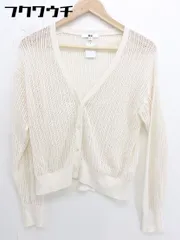 ◇ UNIQLO ユニクロ コットン ニット 長袖 カーディガン サイズM アイボリー レディース  【中古】 【1111050008782】