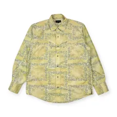 SIMPLE LIFE シンプルライフ ペイズリー柄 長袖 ウエスタンシャツ M/イエロー メンズのサムネイル