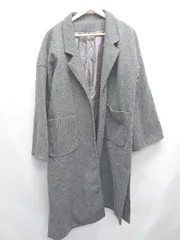 ◇ ⊆ JUNOAH ジュノア ロング丈 長袖 コート サイズM ダークグレー系 レディース E  【1507100010025】のサムネイル